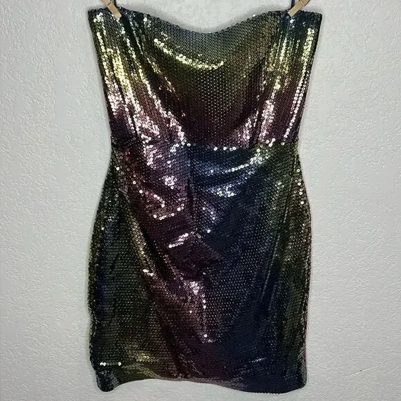 NWT The New Arrivals by ILKYAZ OZEL Isla Blue Jade Bustier Dress EU 38/Medium - Picture 2 of 16